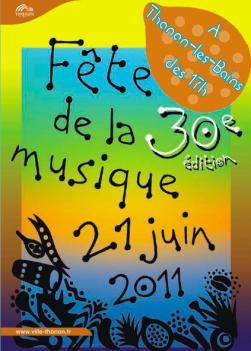 affiche Fte de la musique Thonon 2011