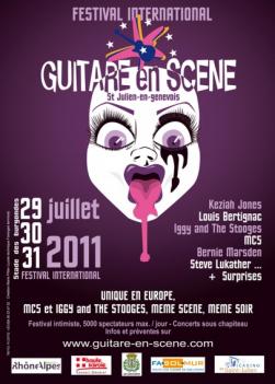 affiche 65me Festival Guitare en Scne: Iggy POP & The STOOGES,  DKT/MC5, The Bellrays