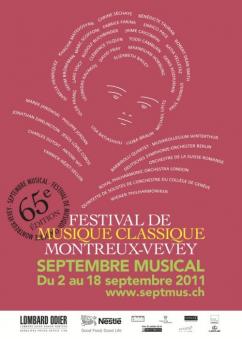 affiche Festival de musique classique Septembre Musical Montreux-Vevey