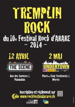 affiche Tremplin rock du 10me Rock Festival d'Arare