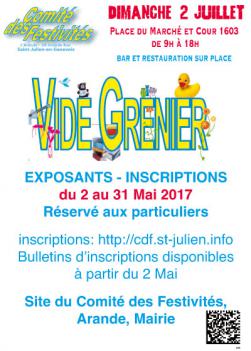 affiche Vide-Grenier 2017