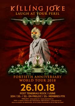 affiche Killing Joke 40th Anniversary World Tour 2018