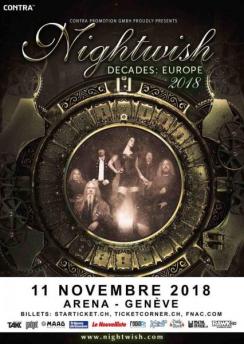 affiche NIGHTWISH  Decades : World Tour 2018 