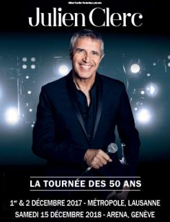 affiche Julien CLERC La tourne des 50 ans