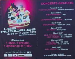 affiche Les Musicales 2019 - Les Poissons Voyageurs