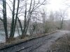 Zone Protge du Moulin de Vert sous la neige, au bord du Rhne.