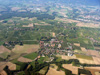 Satigny, et derrire le petit village de Choully. Au fond  droite: St-Genis Pouilly