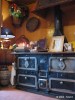 Vieille cuisinière, dans l'entrée