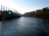 Le Rhne depuis le pont de Sous-Terre,  gauche la Jonction,  droite Saint Jean