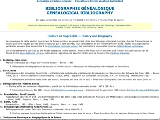 thumb Bibliographie gnalogique Suisse
